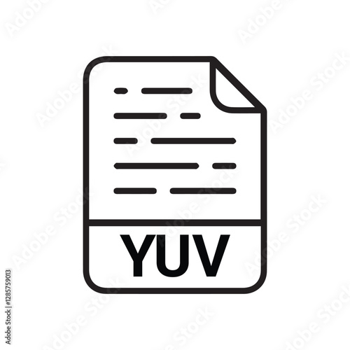 YUV File Format Vector line Icon Design on white background