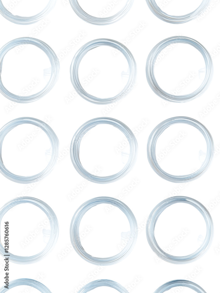 Circular shapes, white isolated background Circular shapes, white isolated background