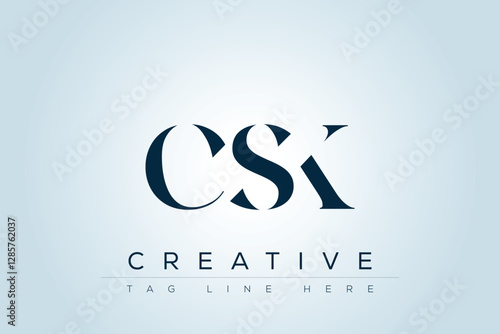 CSK abstract letter logo design. This logo is designed by three abstract letters. 