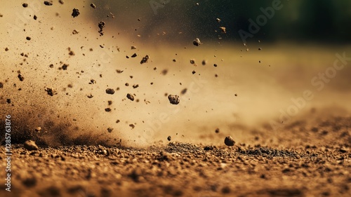 Wallpaper Mural Dust swirling in the air over the ground, close-up of dust clouds in the air Torontodigital.ca