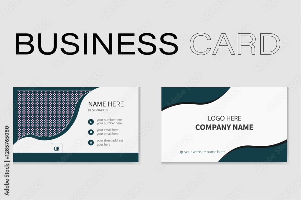 Obraz premium Simple Business Card Layout Creative And Modern Business Card Template Vector Illustration Template 