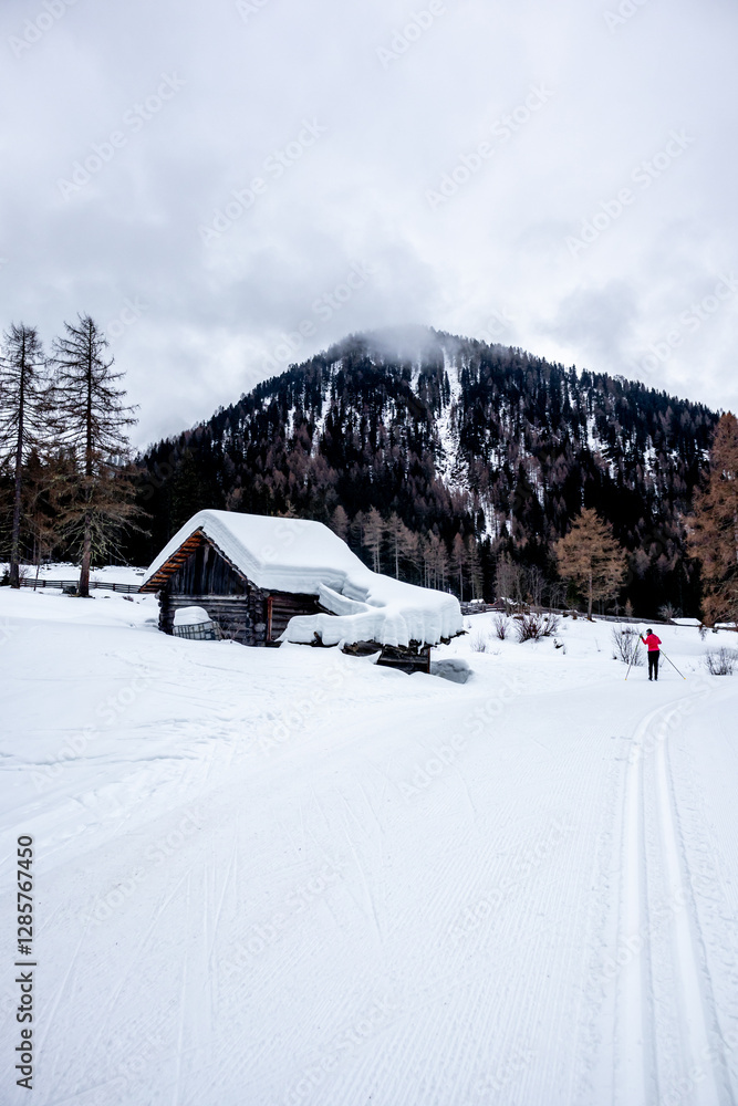 Eine Runde Langlaufen in der Südtirol-Arena von Antholz im wunderschönen Antholzer Tal - Südtirol - Italien