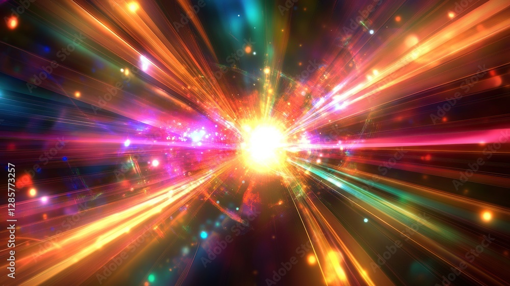 Fototapeta premium Abstract Colorful Light Burst