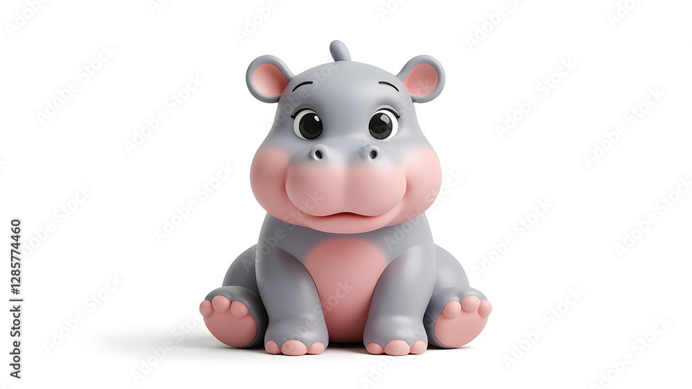 Cute cartoon hippo Cute cartoon hippo