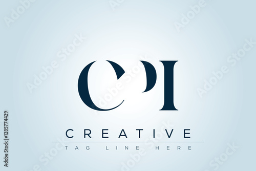 CPI abstract letter logo design. This logo is designed by three abstract letters. 