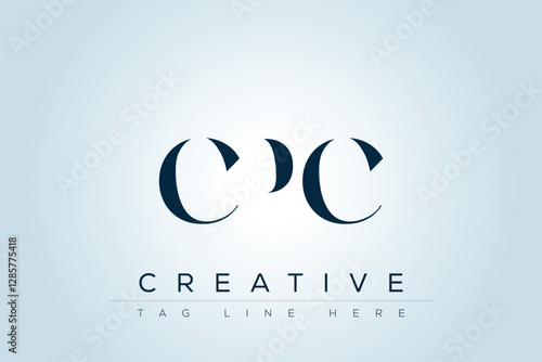 CPC abstract letter logo design. This logo is designed by three abstract letters. 