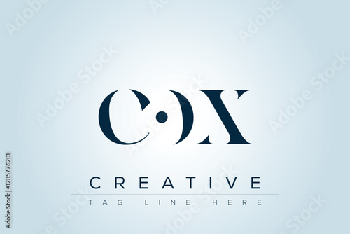 COX abstract letter logo design. This logo is designed by three abstract letters. 