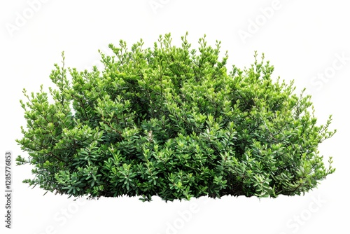 Buisson de plantes et fleurs, isolé sur fond blanc, plantes pour intégration graphique arrière plan découpé, 