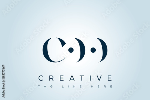 COO abstract letter logo design. This logo is designed by three abstract letters. 