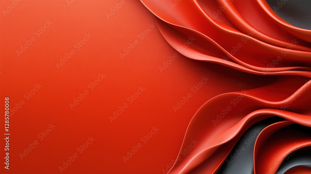 Obraz premium Modern abstract design featuring smooth curved shapes and bold colors with ample copyspace for customization