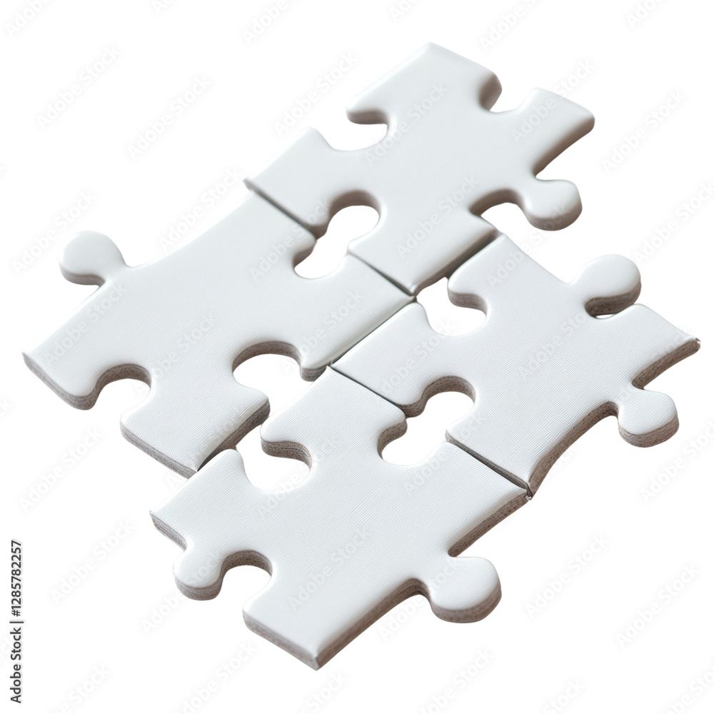 Puzzle pieces, white isolate background Puzzle pieces, white isolate background