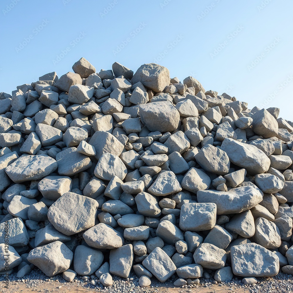 A Rocky Accumulation Under a Blue Sky A Rocky Accumulation Under a Blue Sky