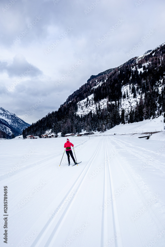 Eine Runde Langlaufen am Langlaufzentrum Rein in Taufers im wunderschönen Reintal - Südtirol - Italien