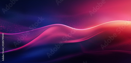 Vector polar lights concept, glowig shapes in the dark, abstract background photo