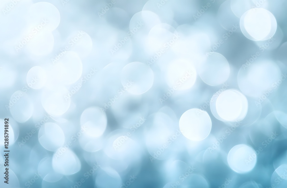Abstract Blurred Light Blue Background with Bokeh Lights and Copy Space for Text Abstract Blurred Light Blue Background with Bokeh Lights and Copy Space for Text