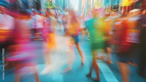 Wallpaper Mural Vibrant Blurred Scene of a Lively LGBT Pride in a City Torontodigital.ca