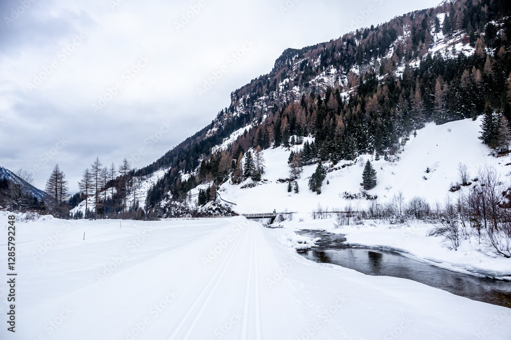 Eine Runde Langlaufen am Langlaufzentrum Rein in Taufers im wunderschönen Reintal - Südtirol - Italien