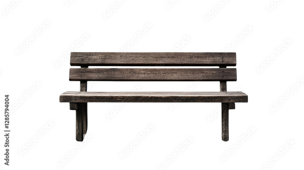 Wooden bench, white isolate background Wooden bench, white isolate background