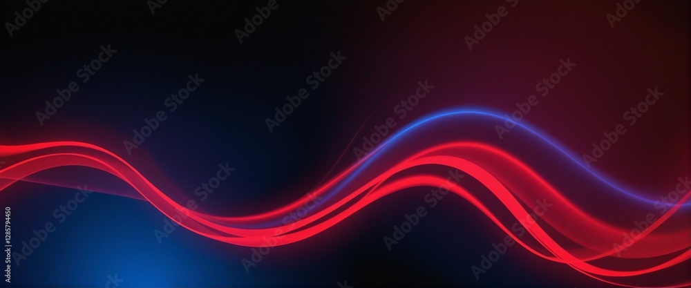 Fototapeta premium Vibrant Abstract Waves: Dark Grainy Background with Glowing Gradient Textures