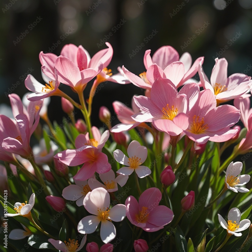 A Lush and Dreamy Garden in Springtime Colors, Capturing the Essence of Nature's Beauty A Lush and Dreamy Garden in Springtime Colors, Capturing the Essence of Nature's Beauty