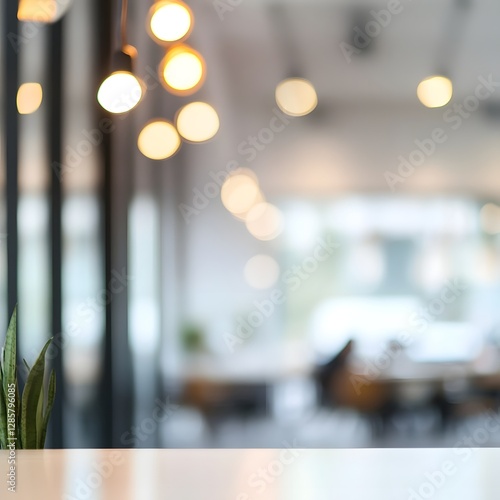 Wallpaper Mural Blurry Soft Lighting in Modern Office Interior with Bokeh Background Torontodigital.ca