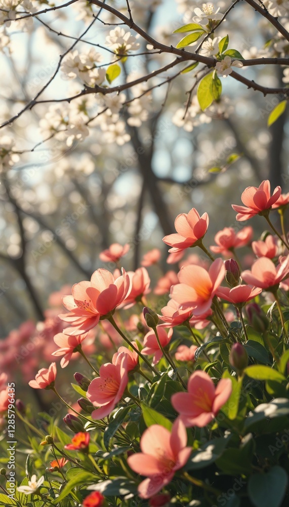 Obraz premium A Lush and Dreamy Spring Scene Filled with Natural Light and Rich Colors