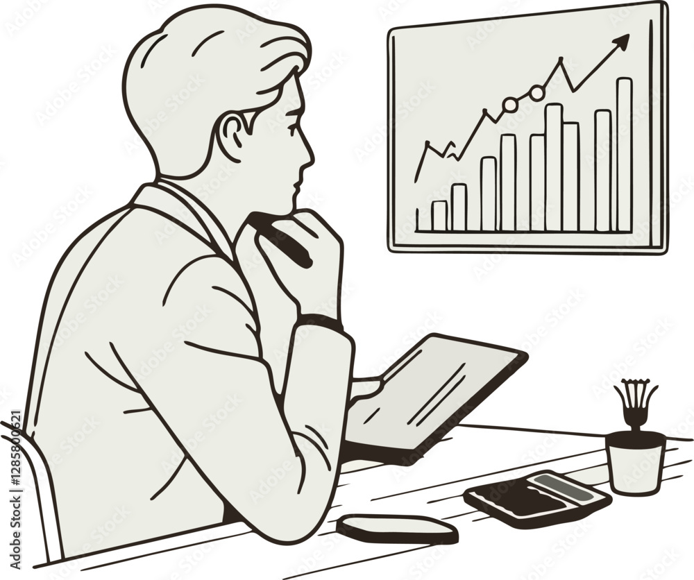 Businessman Analyzing Investm... Businessman Analyzing Investm...