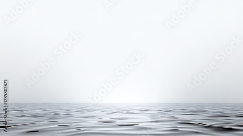 Serene Seascape: Misty Morning on Calm Waters AI Generated