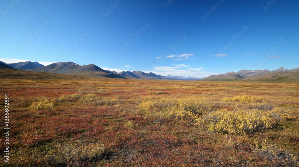 Fototapeta premium Alaskan Tundra Autumn View