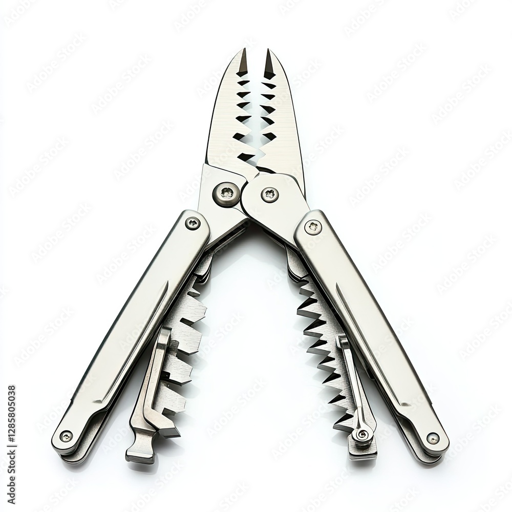 Sharp Picture of a Photo MultiTool, Isolated on a White Background Sharp Picture of a Photo MultiTool, Isolated on a White Background