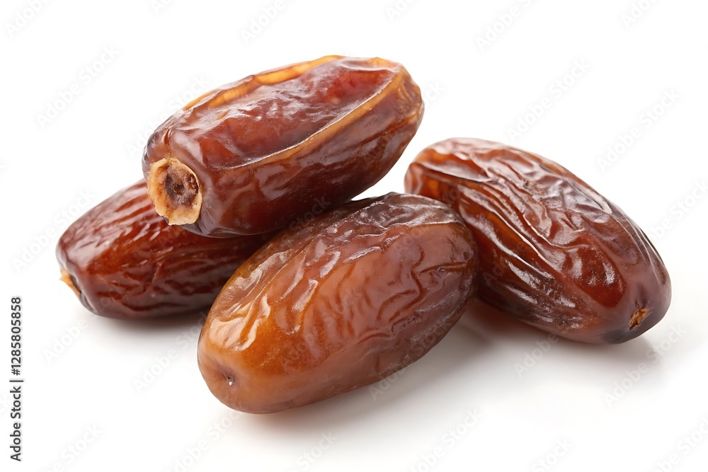 Fresh Dates on a White Background Fresh Dates on a White Background