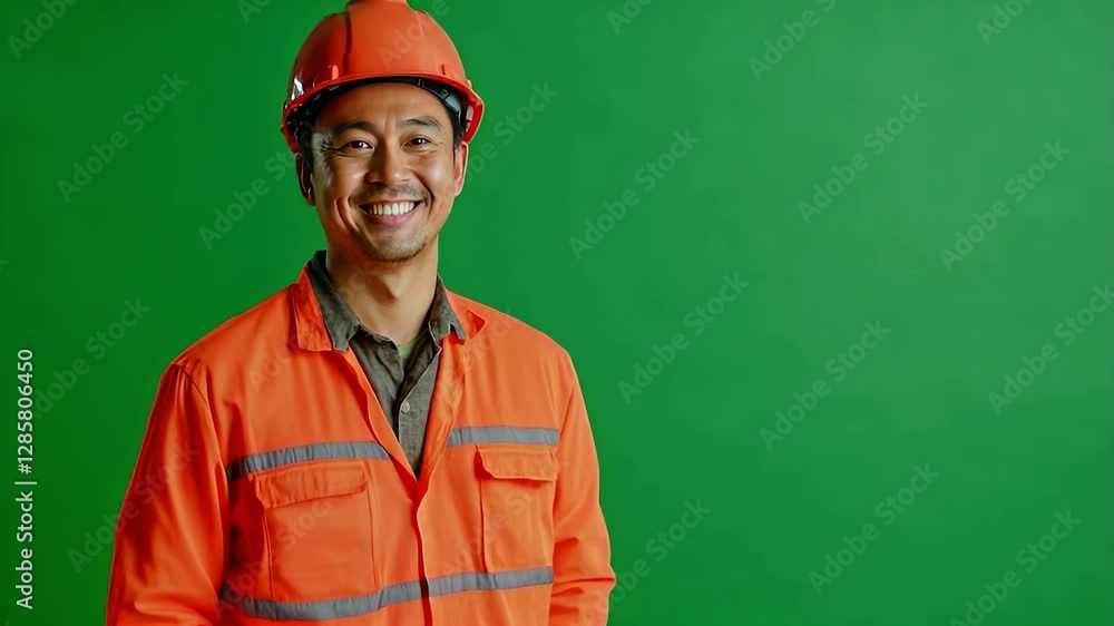 portrait of a construction worker with smile expression portrait of a construction worker with smile expression