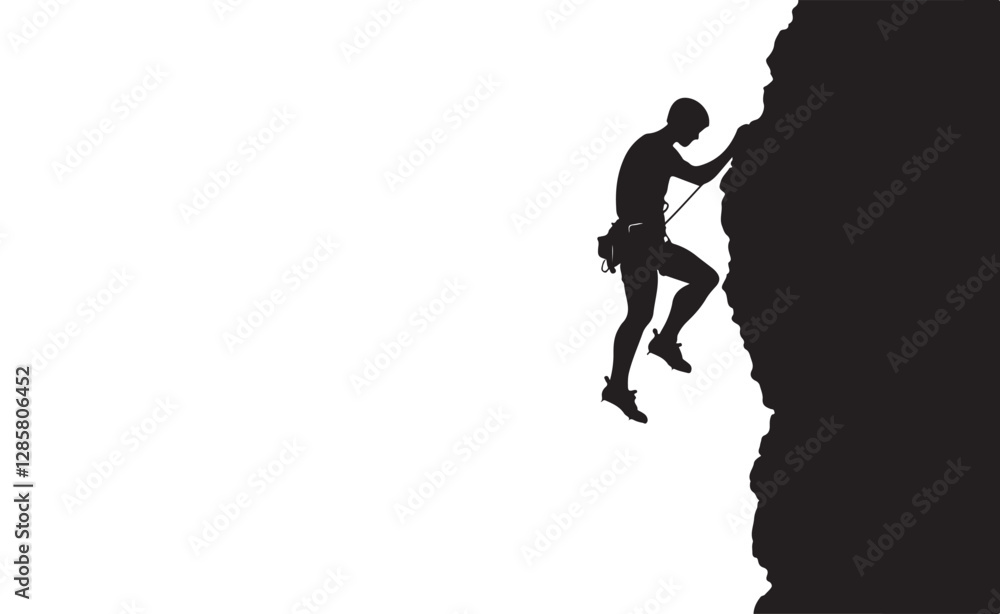 Fototapeta premium Ascend the Heights: The Essence of Rock Climbing 