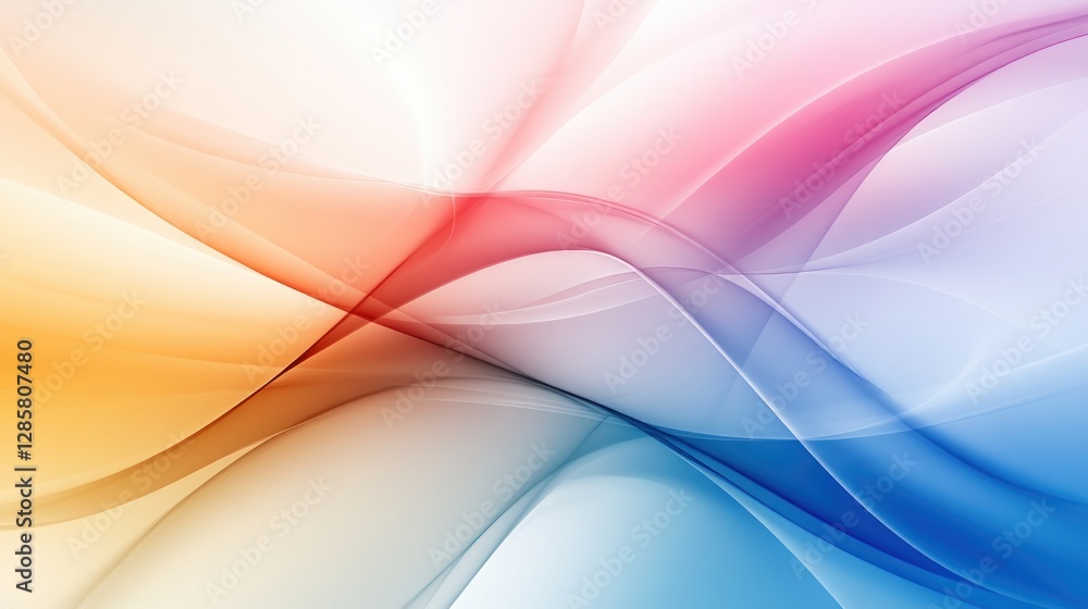 Obraz premium Abstract Colorful Waves of Light in Smooth Flowing Elegance