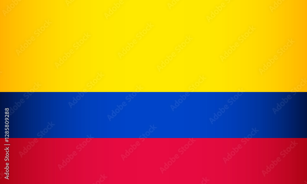 Naklejka premium National Flag of the Republic of Colombia. Vector element
