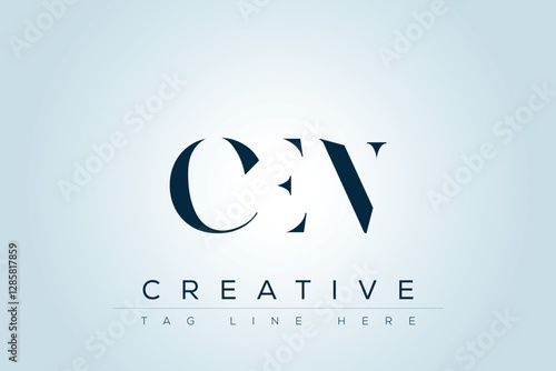 CEN abstract letter logo design. This logo is designed by three abstract letters. 