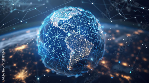 Planet Earth in digital space