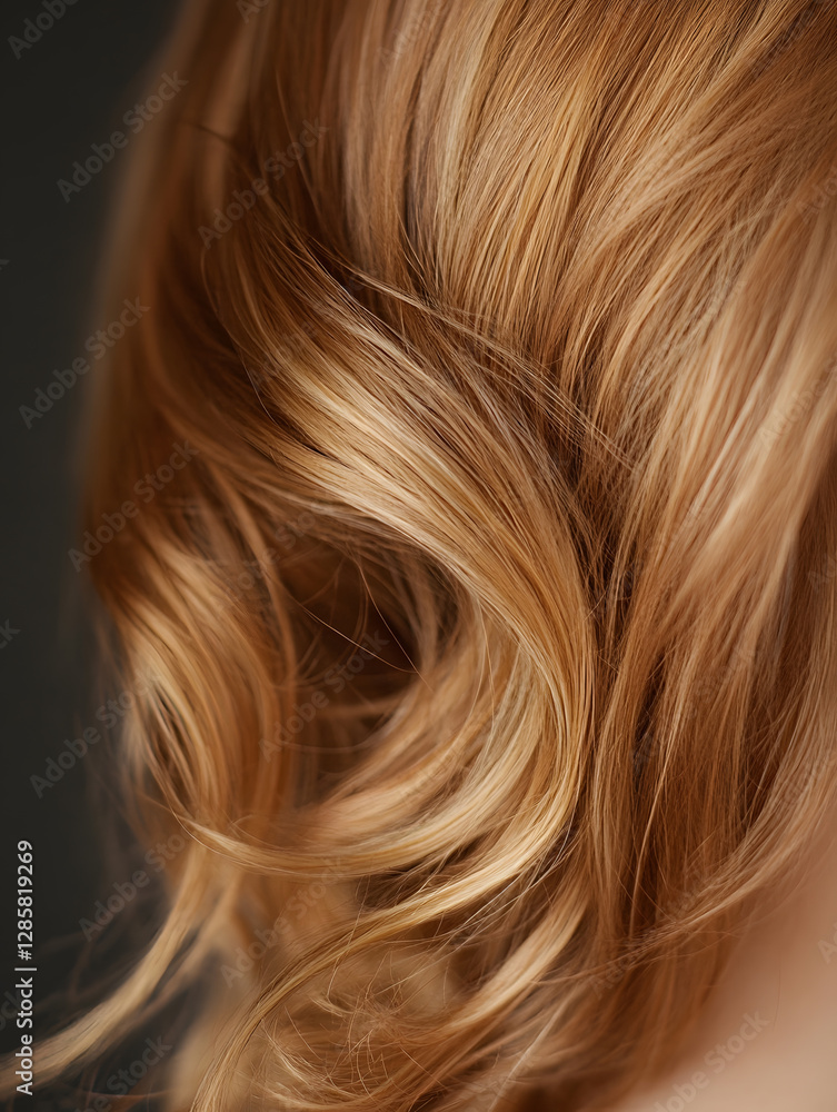 Golden Blonde Hair With Luxurious Waves and Luminous Texture : Generative AI Golden Blonde Hair With Luxurious Waves and Luminous Texture : Generative AI