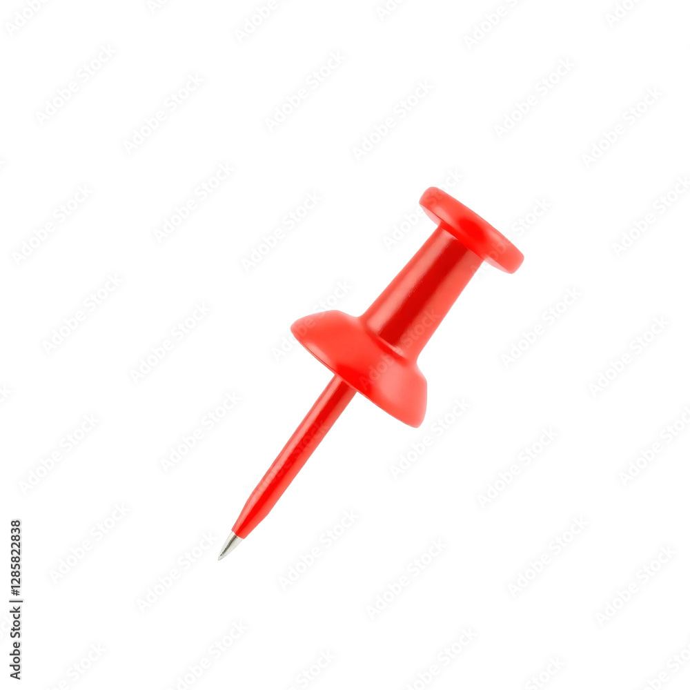 Red thumbtack isolated on transparent background Red thumbtack isolated on transparent background