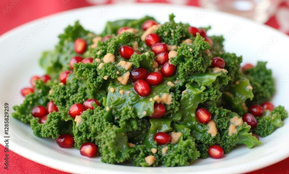 Vibrant kale salad with pomegranate Vibrant kale salad with pomegranate
