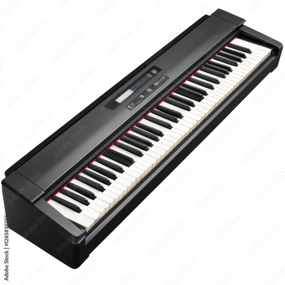 Pixel Perfect Image of a Photo ElectricPiano, Isolated on a White Background Pixel Perfect Image of a Photo ElectricPiano, Isolated on a White Background