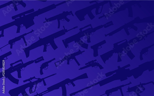 Army blue wallpaper, Collection of guns vector Assets, Multiple guns Assets background, weapons guns wallpaper
