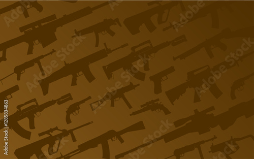 military camouflage pattern, Collection of guns vector Assets, Multiple guns Assets background, weapons guns wallpaper