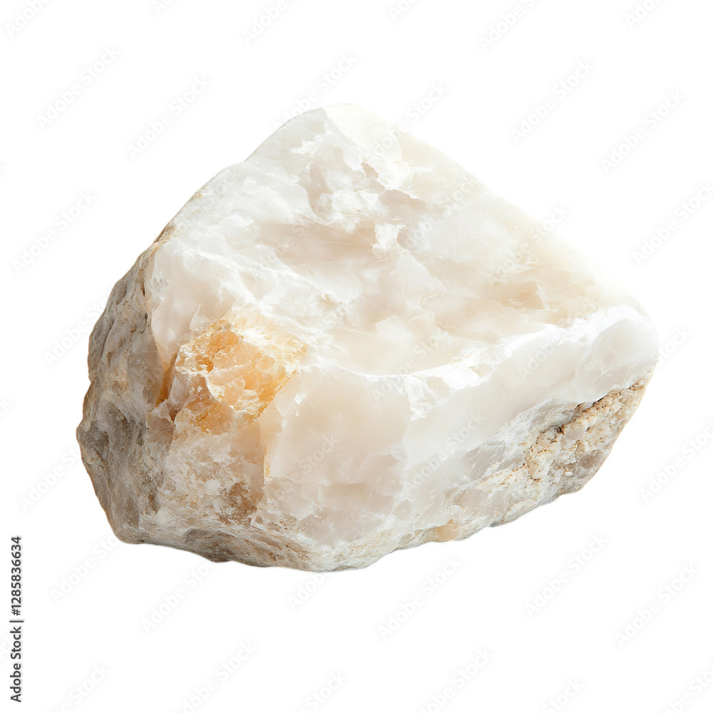White Quartz Stone Isolated on Transparent Background White Quartz Stone Isolated on Transparent Background