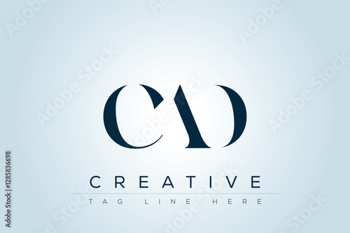 CAD abstract letter logo design. This logo is designed by three abstract letters. 