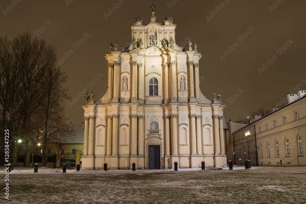 Visitationist Church at Night, Warsaw