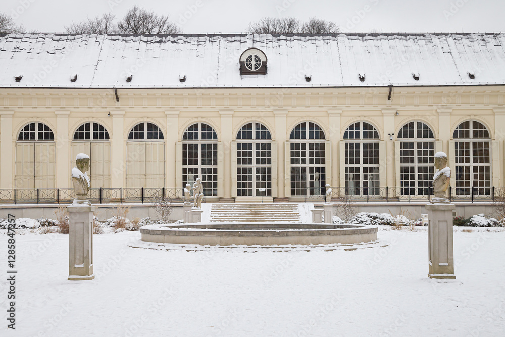 Royal Theatre and Old Orangery in Lazienki Park, Warsaw