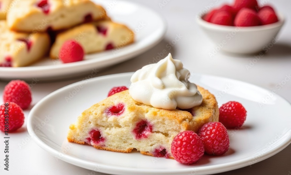 Delicious raspberry cake with cream Delicious raspberry cake with cream
