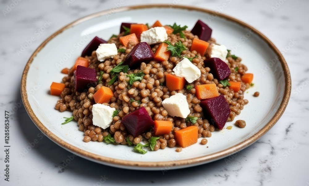 Colorful salad with beets and feta Colorful salad with beets and feta