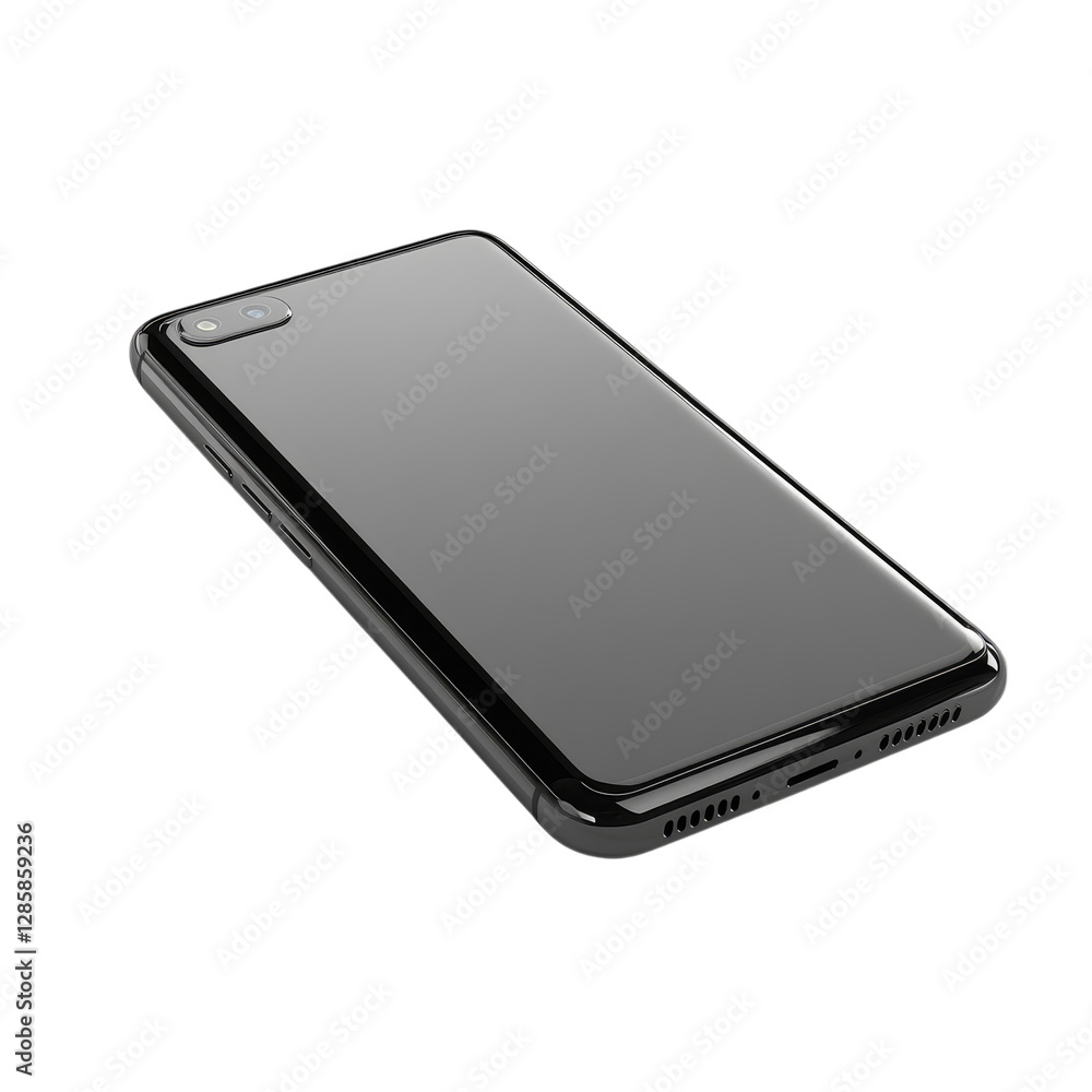 Sleek modern smartphone with dual camera and edge-to-edge display Sleek modern smartphone with dual camera and edge-to-edge display